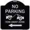 Signmission No Parking Tow-Away Zone W/ Left Arrow Heavy-Gauge Aluminum Sign, 18" x 18", BS-1818-23607 A-DES-BS-1818-23607 - alternate 1